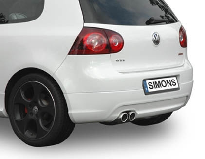 Simons Endschalldämpfer Audi A3 8P/Golf V 2*80