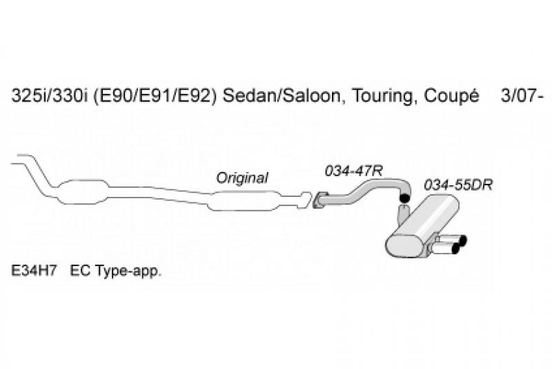 Simons Komplettanlage BMW E90/91 6-c 3/07- 2*80