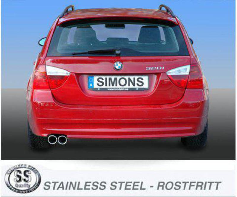 Simons Komplettanlage BMW E90/91 4-cyl 2*80