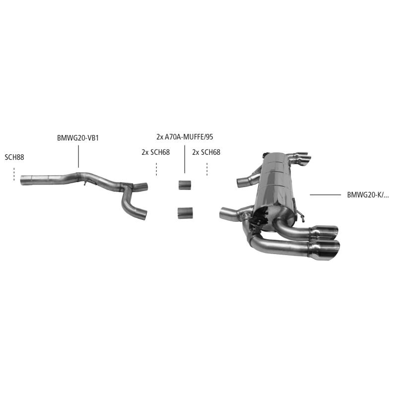 Bastuck Duplex-Endschalldämpfer je 100mm