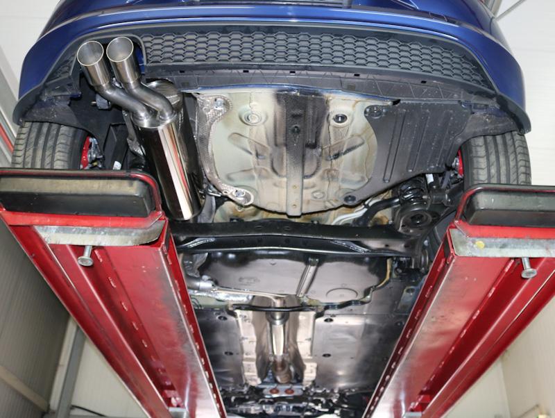 Bastuck Komplettanlage mit Endschalldämpfer 2x76mm (mit Klappe)