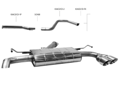 Bastuck Komplettanlage mit Endschalldämpfer 2x90mm