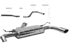 Bastuck Komplettanlage mit Endschalldämpfer 120x80mm