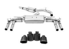 Milltek Komplettanlage je 2x118x83mm Oval Jet Black