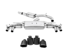 Milltek Komplettanlage je 2x118x83mm Oval Jet Black