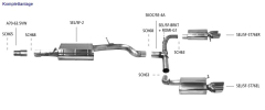 Bastuck Komplettanlage mit Duplex-Endschalldämpfer je 2x76mm