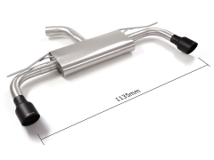 Ragazzon Duplex-Endschalldämpfer je 102mm rund Sport Line Black