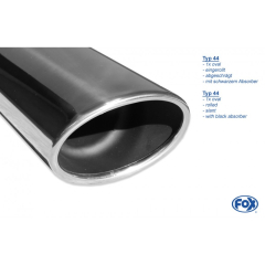 Fox Endschalldämpfer 1x140x90mm oval