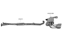 Bastuck Komplettanlage mit Duplex-Endschalldämpfer 2x90mm