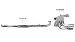 Bastuck Komplettanlage mit Duplex-Endschalldämpfer 2x90mm