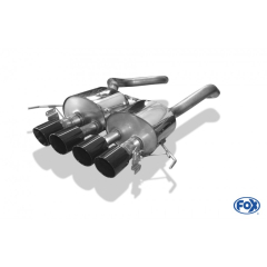 Fox Endschalldämpfer 4x100mm mittig schwarz