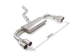 Ragazzon Duplex-Endschalldämpfer je 2x80mm versetzt