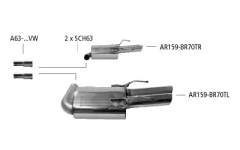 Bastuck Duplex-Endschalldämpfer je 2x70mm