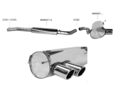 Bastuck Komplettanlage mit Endschalldämpfer 2x76mm