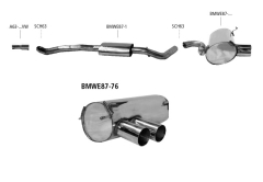 Bastuck Komplettanlage mit Endschalldämpfer 2x76mm