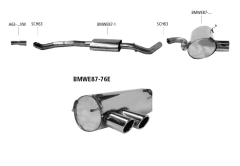 Bastuck Komplettanlage mit Endschalldämpfer 2x76mm