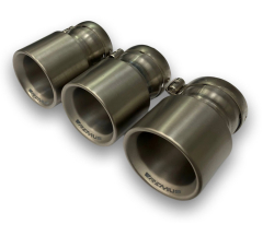 Remus Endrohr-Set 3x100mm Titan gebürstet