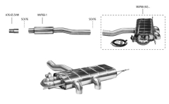 Bastuck Komplettanlage mit Endschalldämpfer 2x63mm (mit Klappe)