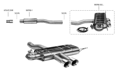 Bastuck Komplettanlage mit Endschalldämpfer 2x100mm