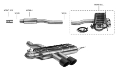 Bastuck Komplettanlage mit Endschalldämpfer 2x100mm Carbon