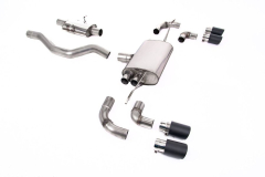 Milltek Duplex-Komplettanlage je 2x90mm Jet Carbon