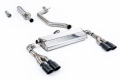 Milltek Komplettanlage je 2x104x80mm Oval Jet Black