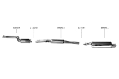 Bastuck Komplettanlage mit Endschalldämpfer 2x76mm