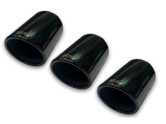 Remus Endrohr-Set mit 3 Endrohren 102 mm schräg, Black Chrome