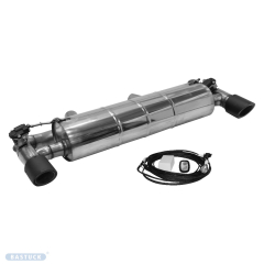 Bastuck Duplex-Endschalldämpfer je 100mm Carbon (mit Abgasklappe)