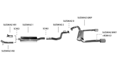 Bastuck Komplettanlage mit Duplex-Endschalldämpfer je 90mm