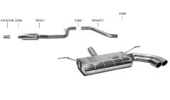 Bastuck Komplettanlage mit Endschalldämpfer 2x76mm