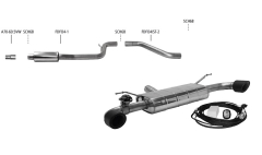 Bastuck Komplettanlage mit Duplex-Endschalldämpfer je 100mm Carbon (m. Klappe)